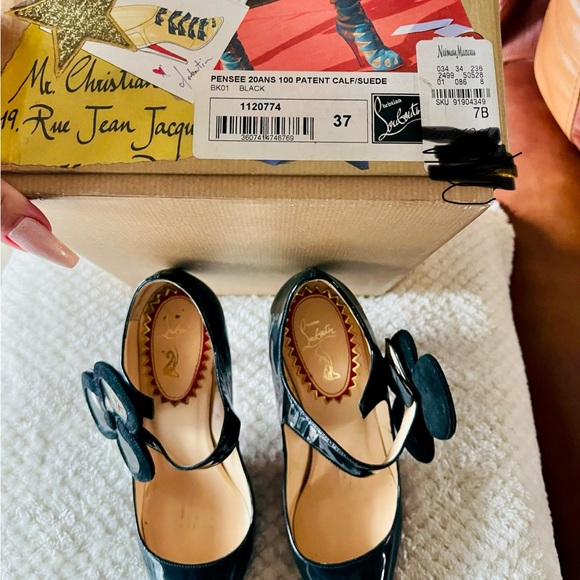 Christian Louboutin Black Patent Leather Pensee 20th Anniversary preloved shoes. - Picture 3 of 8